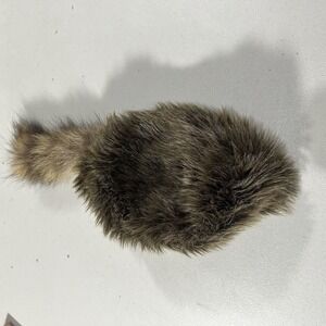 Women's Cossack Ushanka Raccoon Tail Vintage Russian Brown